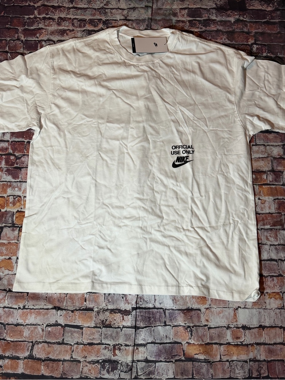 Nike White Short Sleeve 'Official Use Only' Crew Tee